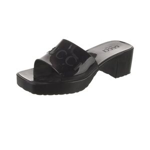 Gucci Nero rubber Black Slide Sandals